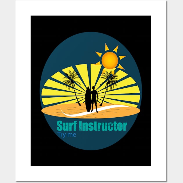 Surf instructor Wall Art by EvilDD